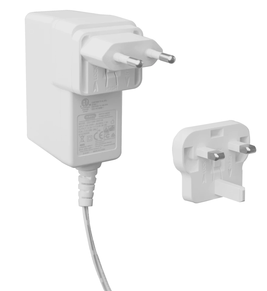 ABUS Internationales Steckernetzteil 12V/3A (ACAC00058) – Produktfoto von ABUS